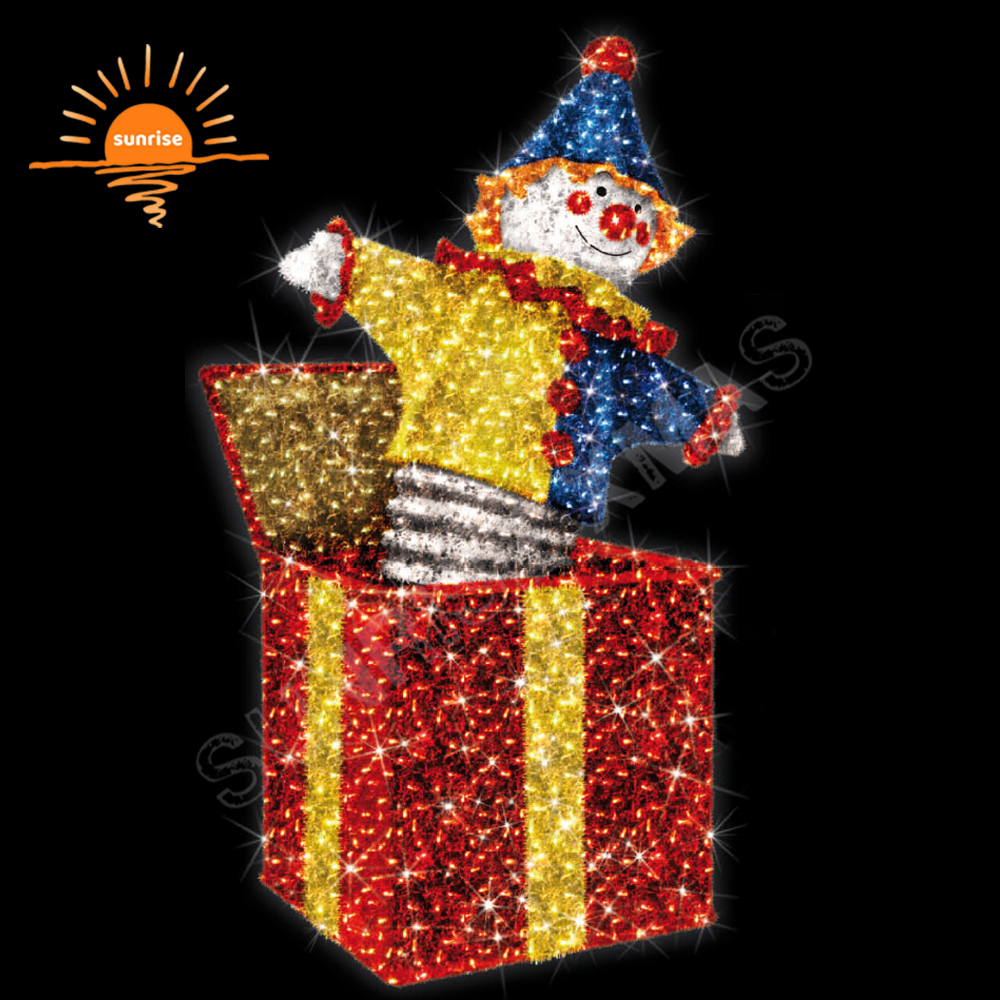 New 3D Large IP65 LED Light Easter Egg Decoration and Pop up Elf Motif Light with Xmas Rabbit Santa Claus Decoration
