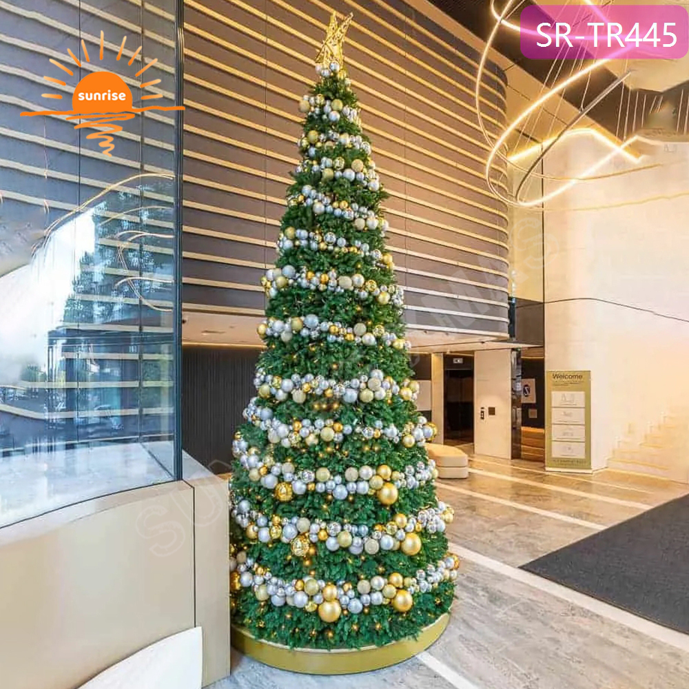 Custom IP65 Christmas Decoration Led RGB Street UV Rated Decoration artificial christmas tree Theme with ball bauble/ornament