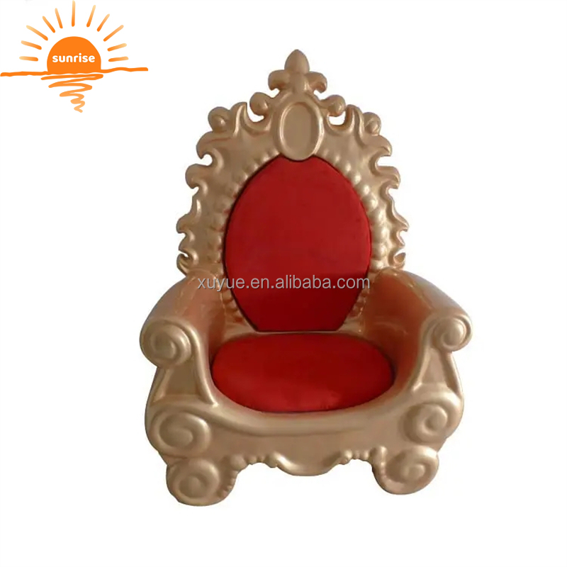 45cm Height Red and Gold Fiberglass Christmas Santa Stool