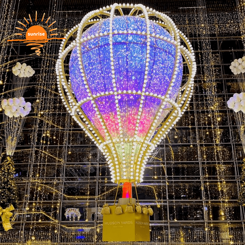 Support Customized Life Size/large Hot air Balloon Christmas Decorations Commercial Xmas Lights for Festive Displays in Stock