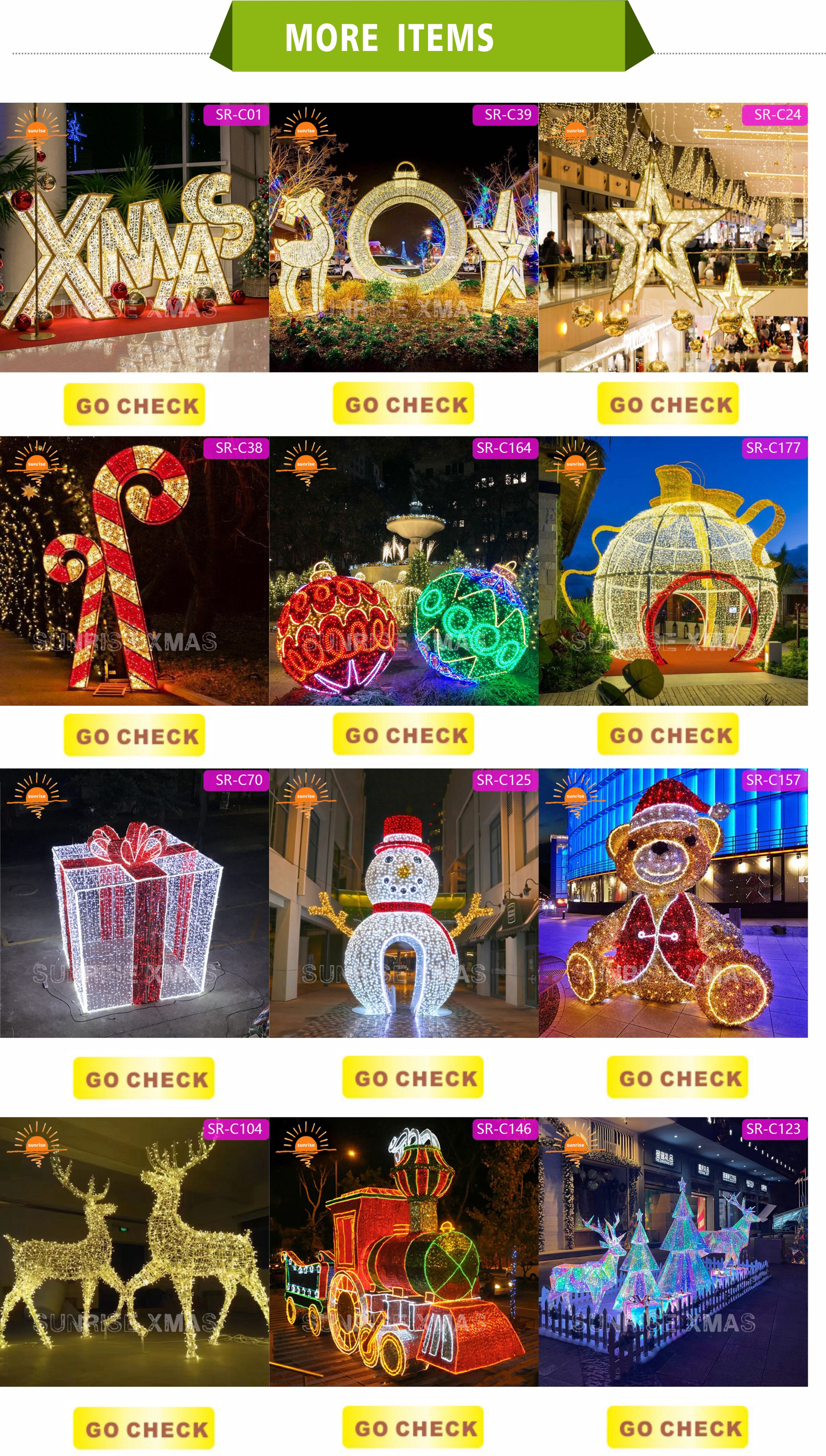 3m 5m Outdoor LED  Lighted Walk Through Large Gift Box Presents Large Christmas Props Decoration for Selfie Photoshoot