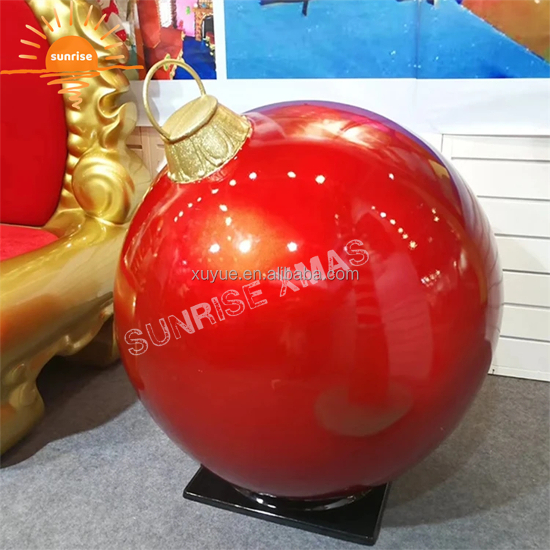 Giant Christmas Ornament Indoor and Outdoor Glass Fiber Colorful Ball Christmas Giant Ornament