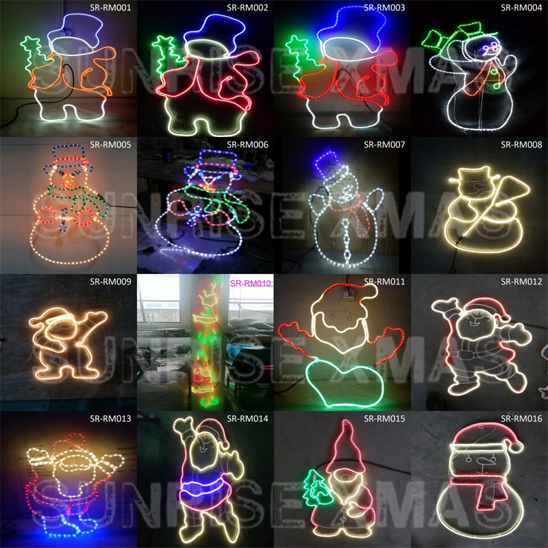 2D LED Christmas Santa Light Outdoor Waterproof Luminescence String Lights Motif Light