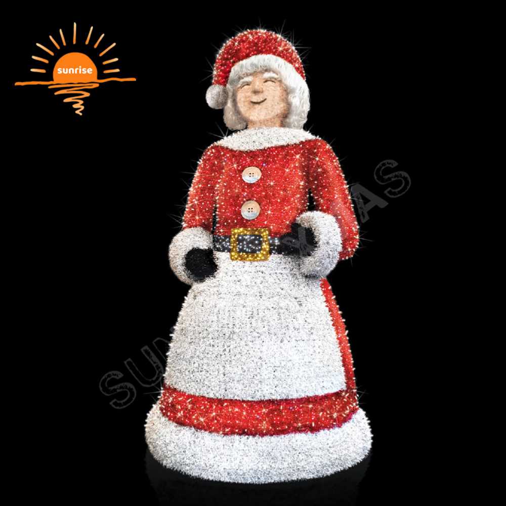 Xmas Giant Outdoor 3d Santa Claus North Pole Sigh Christmas Tree with Santa Claus LED Lights to Holiday Outdoor Party Decoration