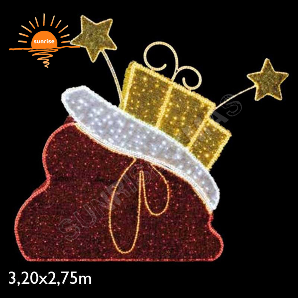 Christmas Lights Outdoor Waterproof Love Led Light Xmas Tree Decoration Supplies Santa Claus and Led Bell Chair Decoration