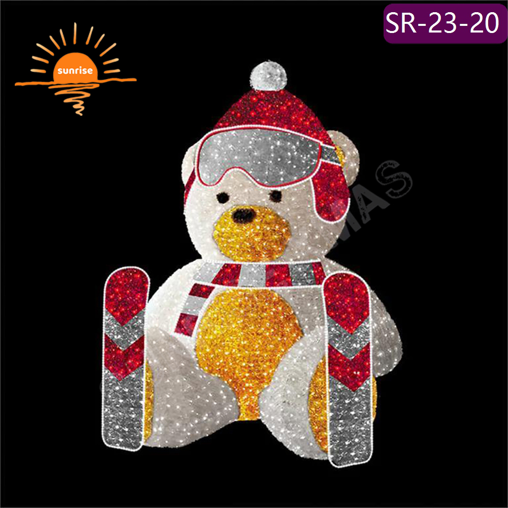 Christmas Polar bear motif decoration large LED custom animals motif light RGB pixel lights Party Event Ornament