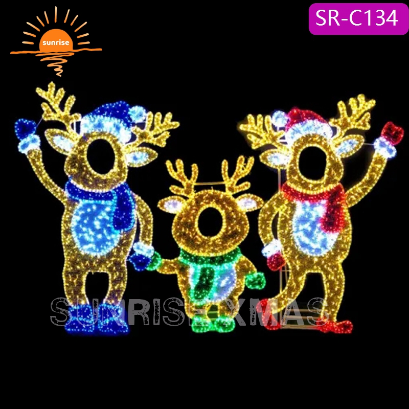 3m 5m Outdoor LED  Lighted Walk Through Large Gift Box Presents Large Christmas Props Decoration for Selfie Photoshoot