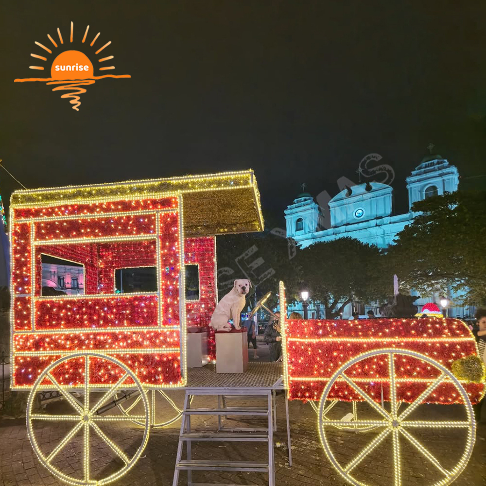 OEM Custom New Design Large Led Car Motif Light Show IP65 Outdoor Waterproof Christmas Vehicle Light for Holiday Decoration
