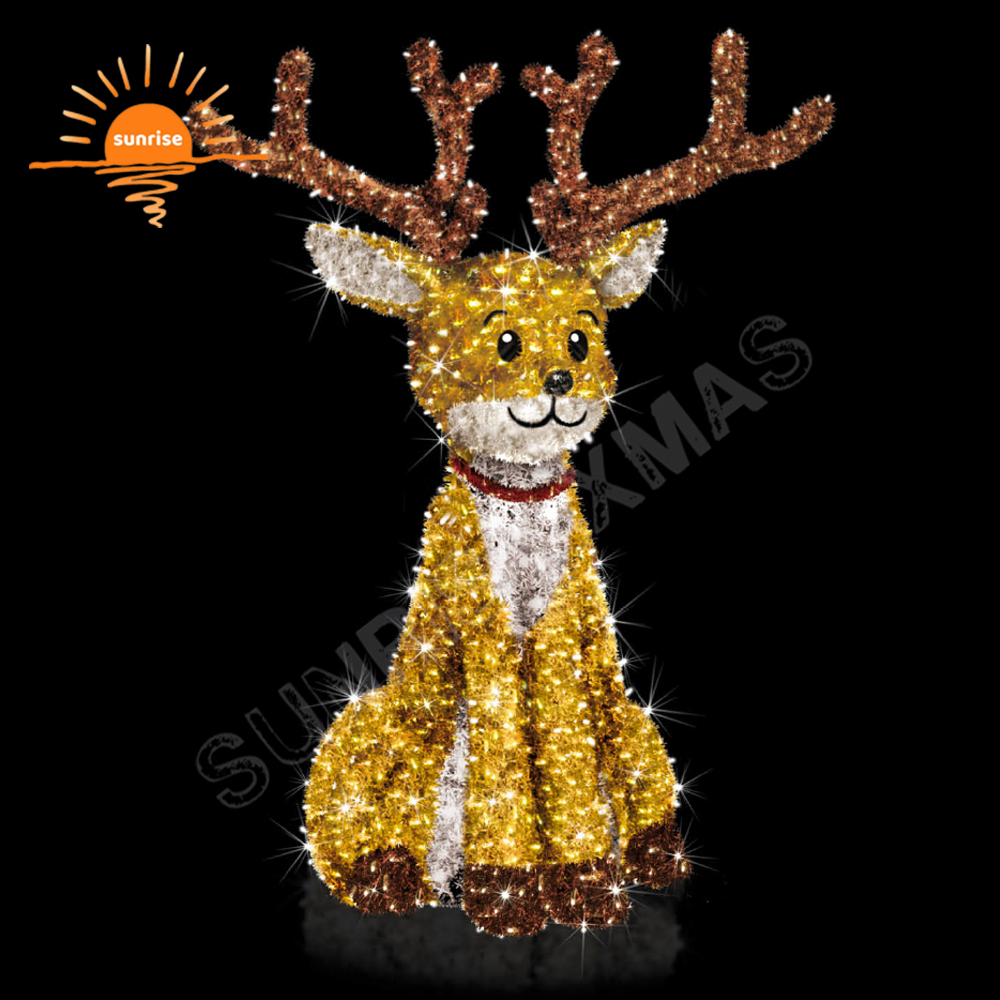 New Outdoor Light Large Led Christmas Reindeer Chair Large Xmas Ballet Dancer Motif Lighted Snowmen Nutcraker /soldier Ornament