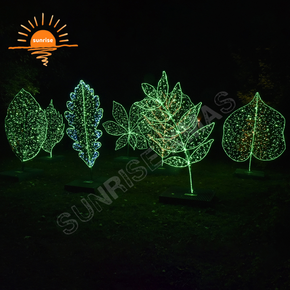 Holiday Decoration Christmas Mushrooms Motif Decoration Supplies LED Waterproof Flowers Butterfly Light Show for Park