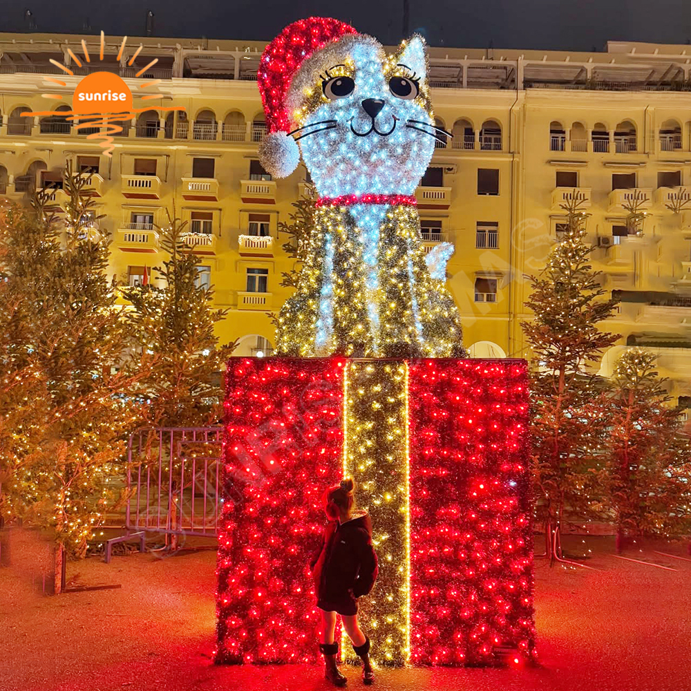 Best Holiday Light Displays Gift Motif Light Christmas Huge Animals Landscape Outdoor Snowmen Decorative Light Show in Stock
