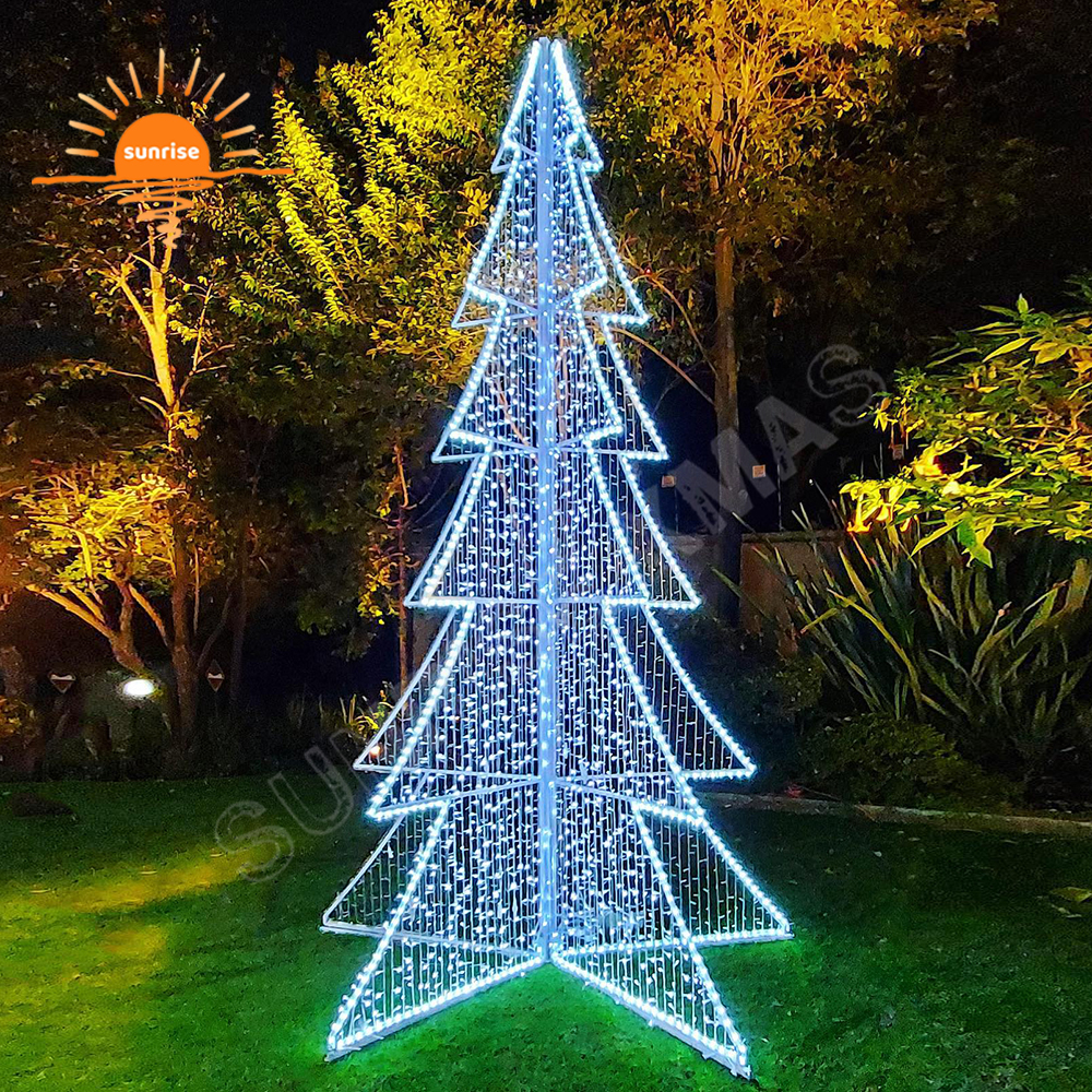 Large Best Holiday Displays Tree with Ball Motif Light Outdoor Waterproof RGB Decorative Light Show in Stock