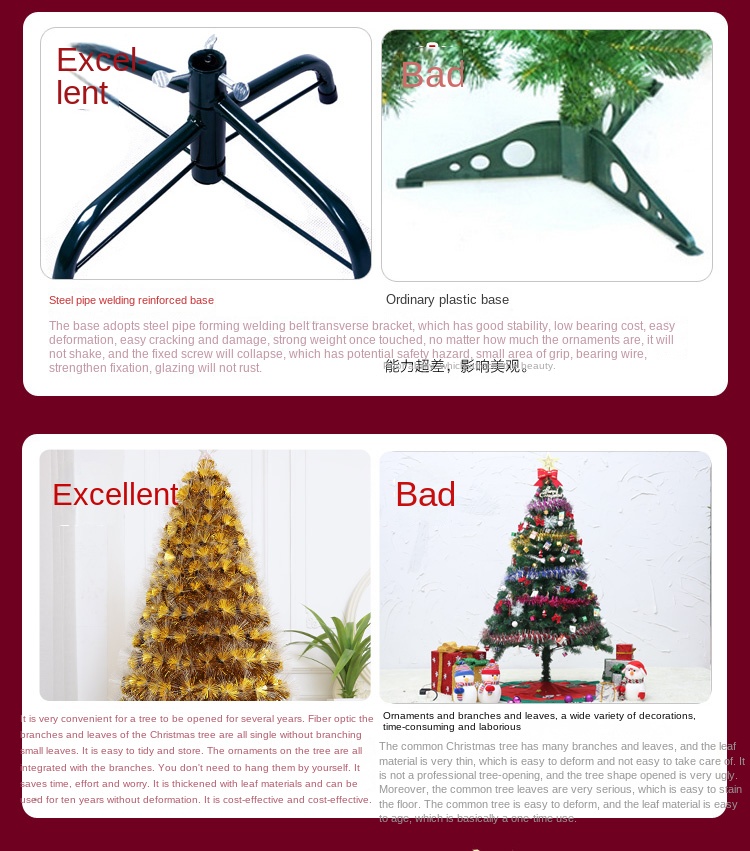 2022 Hot Artificial LED Small Christmas Tree with Light Decoration