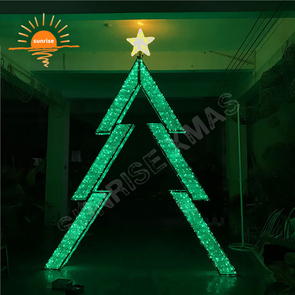 Snowflake arch light square Santa Claus decoration Customized tree luminous Christmas walk through tunnel LED motif light show