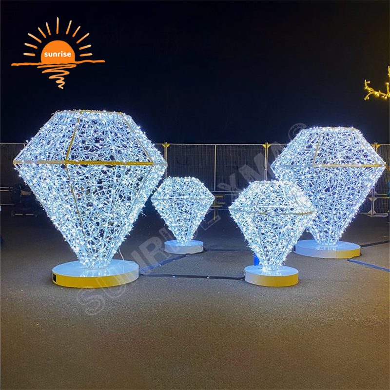 Winter outdoor brilliant street light led Gemstone motif light show Christmas love walk through arch valentines theme decoration