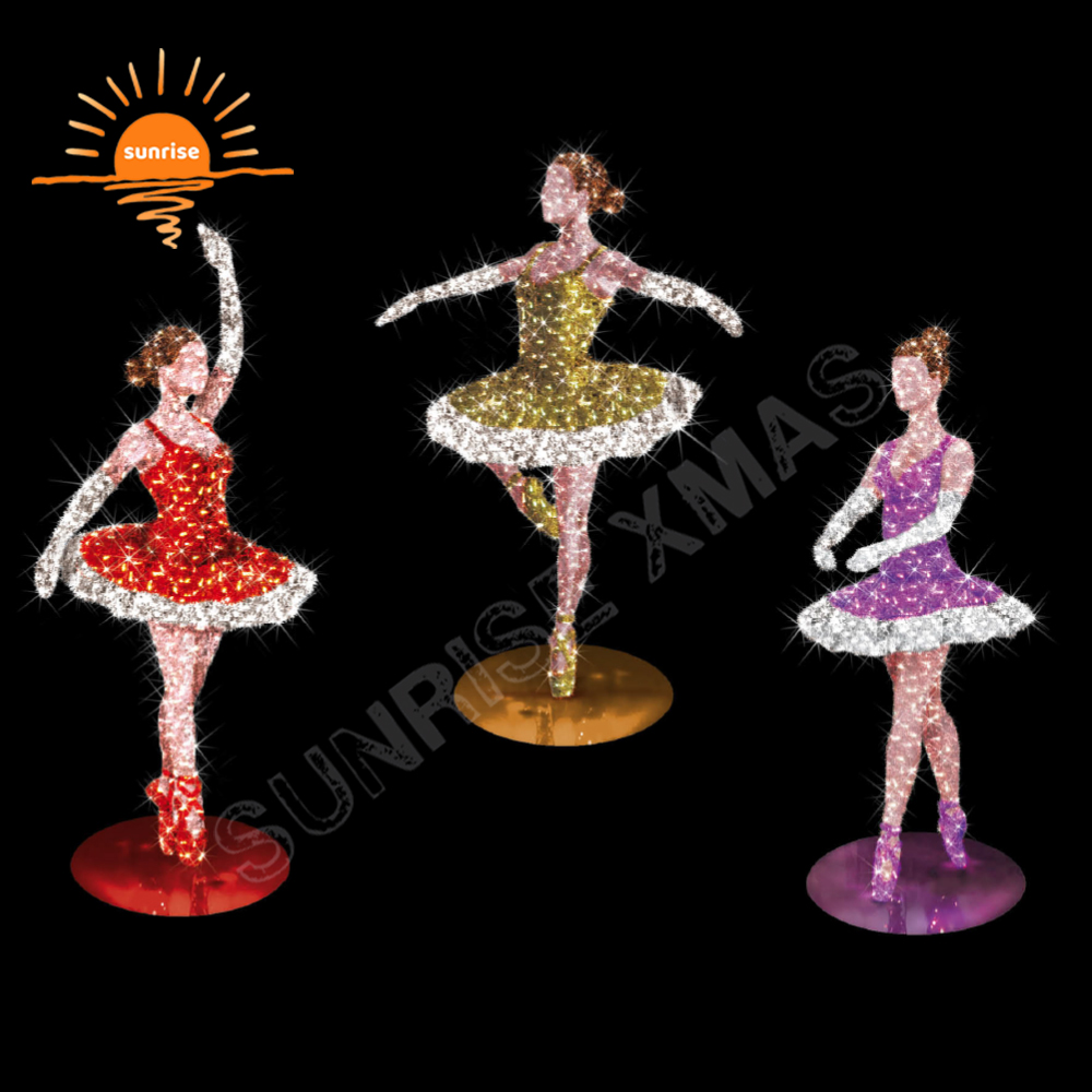 New Outdoor Light Large Led Christmas Reindeer Chair Large Xmas Ballet Dancer Motif Lighted Snowmen Nutcraker /soldier Ornament