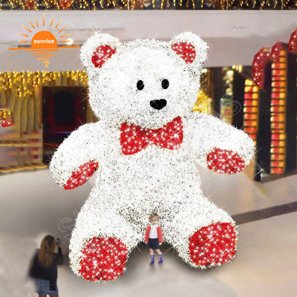 Outdoor 3m 4m Christmas Penguin Decoration Warm White 3D Led Snowman Illuminated Large Polar Bear Large Animal Sculpture Lights