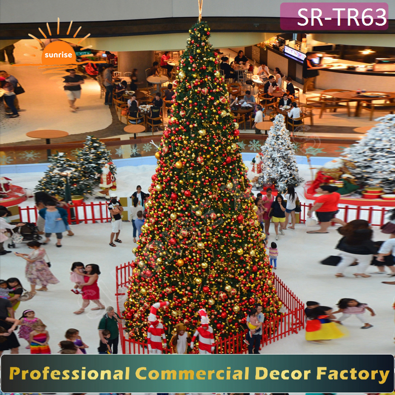 Warm White large artificial trees Fire-resistant material Christmas tree easy to install for season in Winterland Light Show