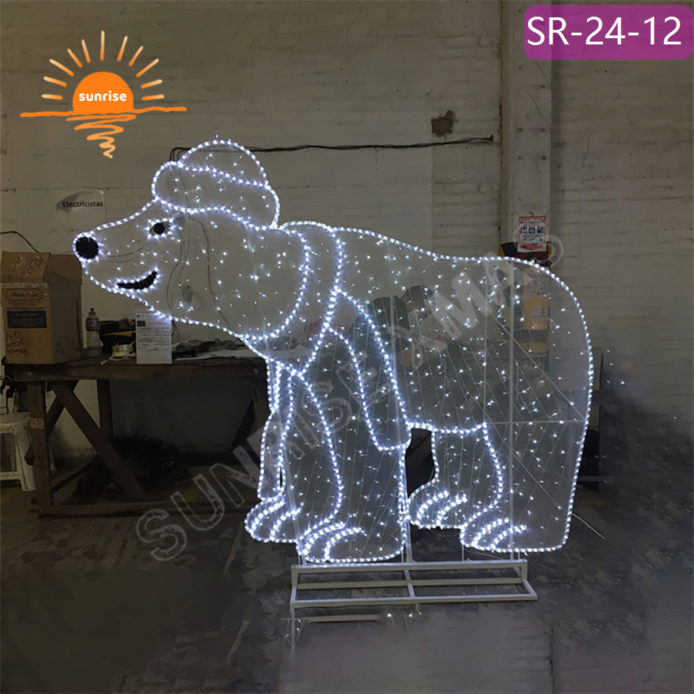 Customizable Giant Led Polar Bear motif light for Festive Displays Christmas street Best Holiday Light show in stock