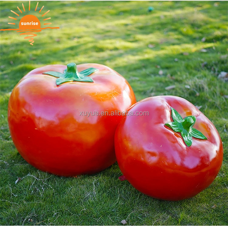 Artificial Vegetables Fruit Pumpkin Watermelon Strawberry Pineapple Sculpture Resin Outdoor Mall Fiberglass Decoration