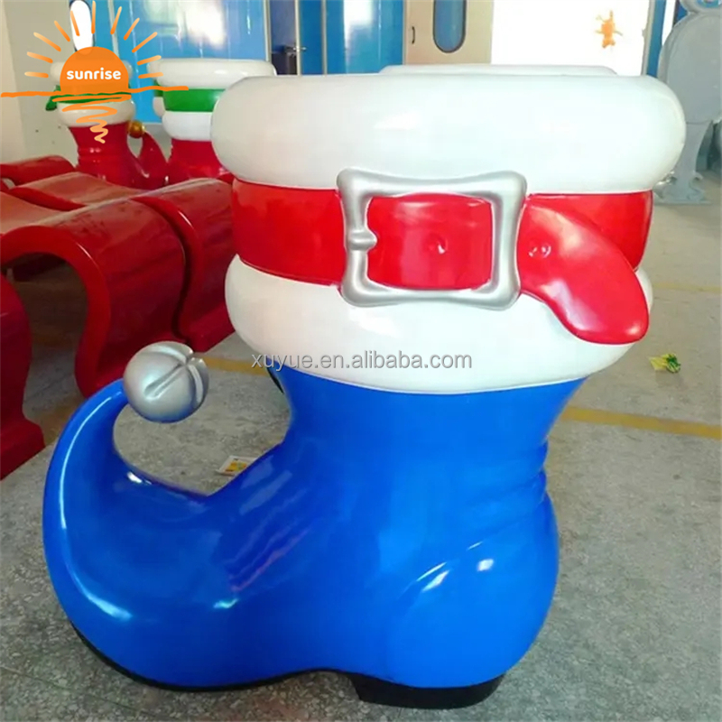 Christmas Fibreglass Large Santa Boot/fibreglass Boot for Shopping Mall Decoration