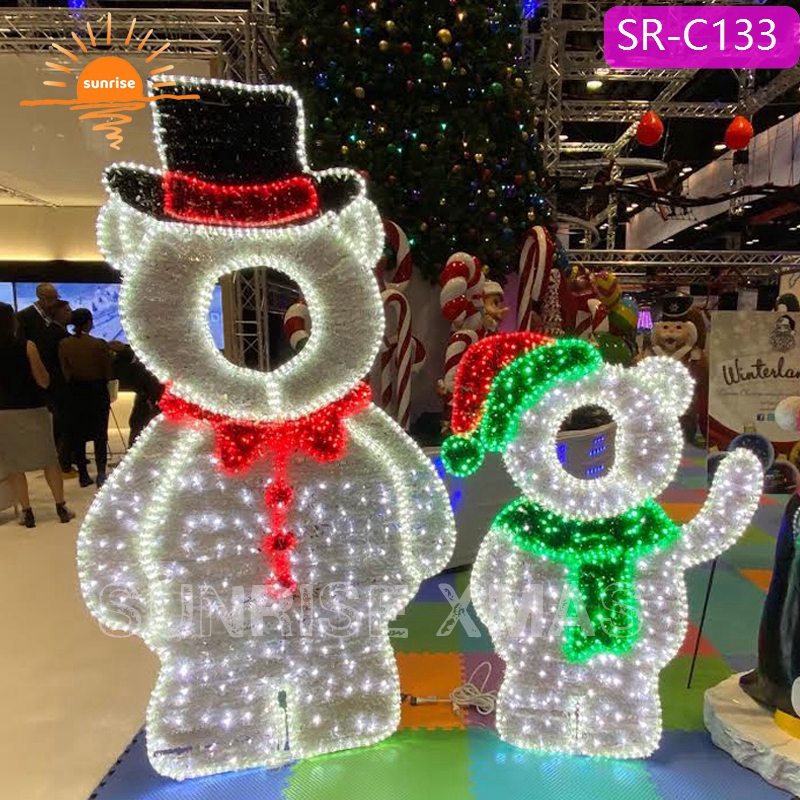 3m 5m Outdoor LED  Lighted Walk Through Large Gift Box Presents Large Christmas Props Decoration for Selfie Photoshoot