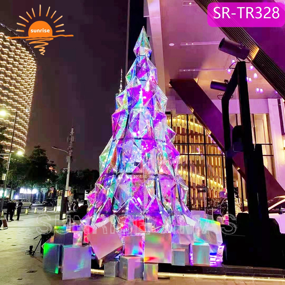 Giant Outdoor Unique 6m 8m 9m 10m 12m Pre Lit Large Christmas Tree with LED Light Decoration for Shopping Center