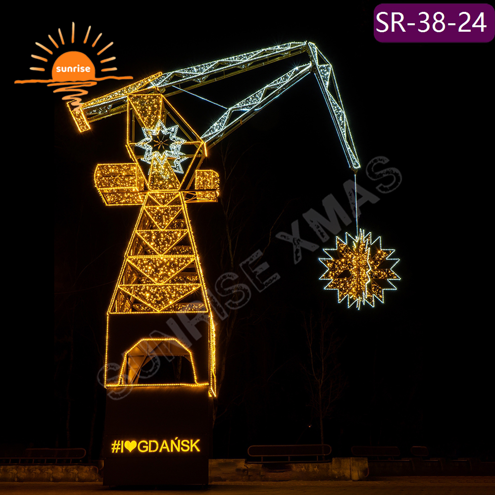 LED Crane motif Light for park light High-Intensity Weatherproof Holiday decoration Customizable season in Winterland Light Show