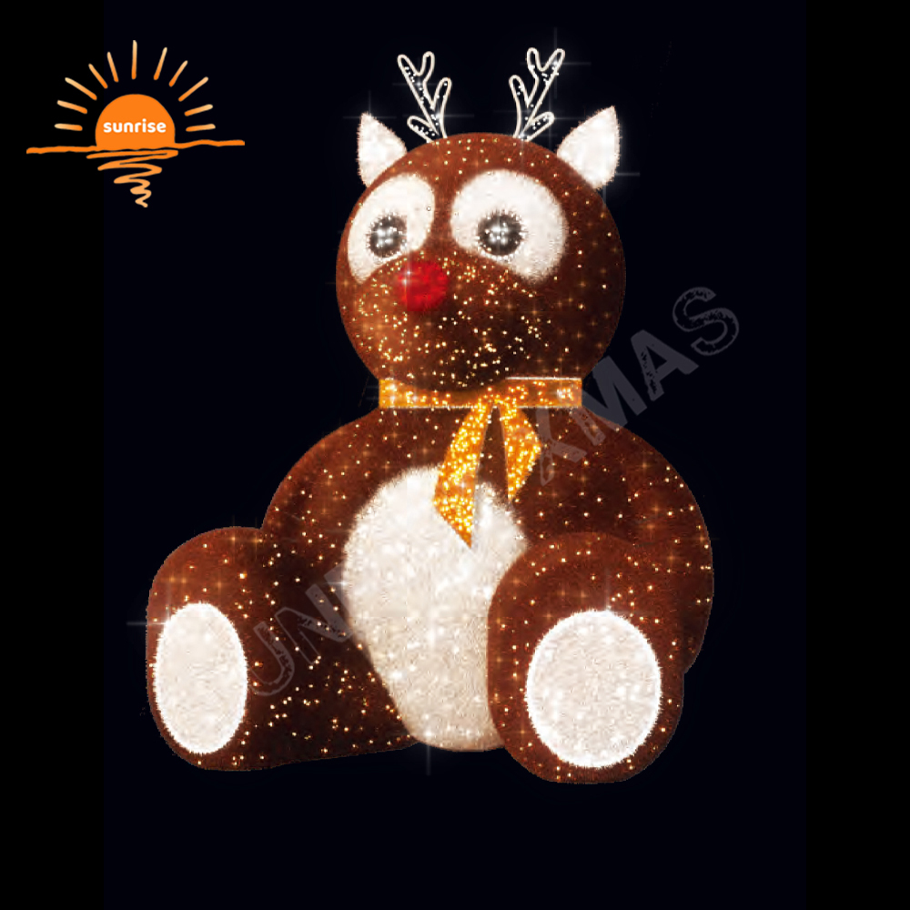 Xmas Commercial Huge Outdoor LED  Lighted Christmas Polar Bear Santa Led Light Large Outdoor Christmas Penguin Decorations