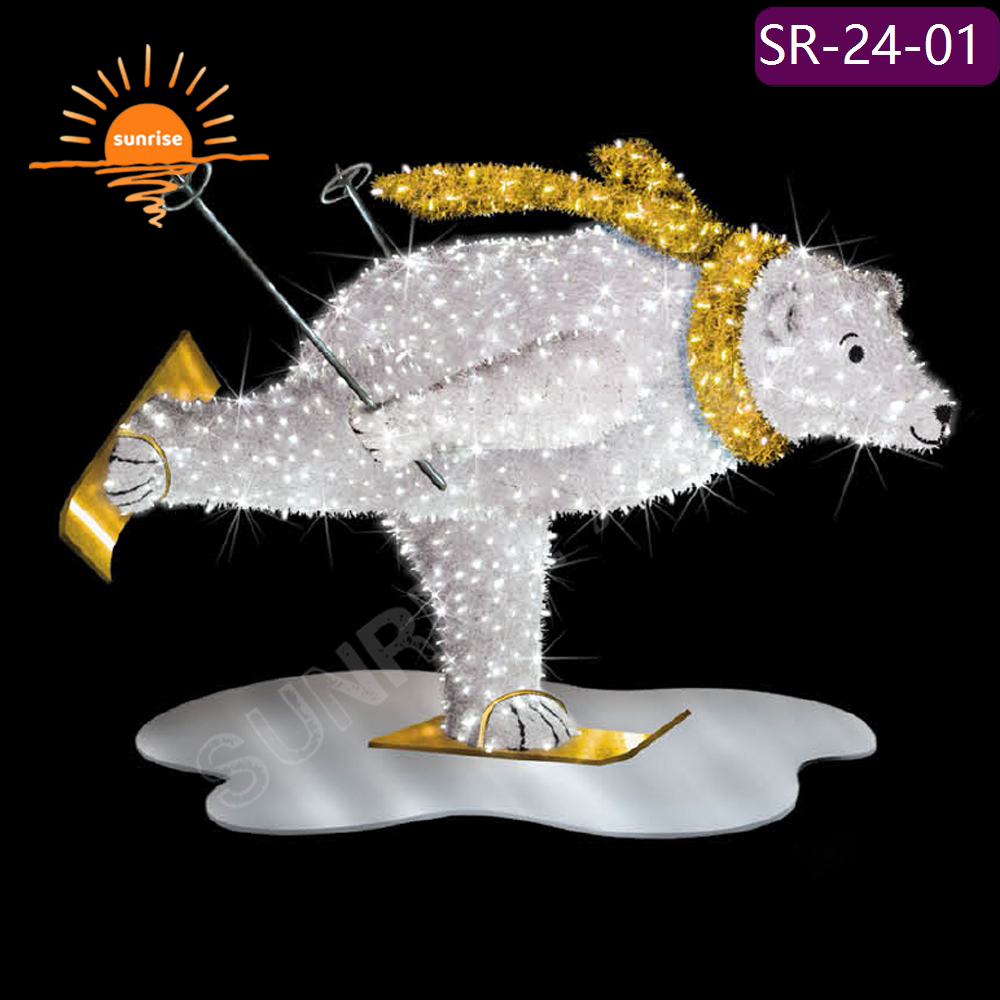 Best LED Animal Motifs Lights show Big Large 3D Bear Custom High Brightness for Garden Holiday Street Park Decoration