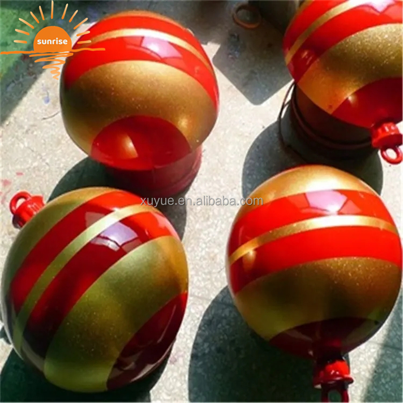 Giant Christmas Ornament Indoor and Outdoor Glass Fiber Colorful Ball Christmas Giant Ornament